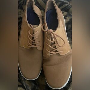 Men's Island Surf Leather Shoes Tan Size 10